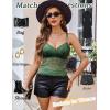 image:imageAvidlove Lace Bralette for Women V Neck Camisole Lingerie Spaghetti Strap Tube Slim Tank TopLight Green