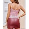 image:imageAvidlove Lace Bralette for Women V Neck Camisole Lingerie Spaghetti Strap Tube Slim Tank TopPeach Pink