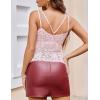 image:imageAvidlove Lace Bralette for Women V Neck Camisole Lingerie Spaghetti Strap Tube Slim Tank TopPink