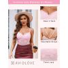 image:imageAvidlove Lace Bralette for Women V Neck Camisole Lingerie Spaghetti Strap Tube Slim Tank TopPink
