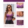 image:imageAvidlove Lace Bralette for Women V Neck Camisole Lingerie Spaghetti Strap Tube Slim Tank TopPurple