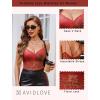image:imageAvidlove Lace Bralette for Women V Neck Camisole Lingerie Spaghetti Strap Tube Slim Tank TopRed