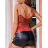 image:imageAvidlove Lace Bralette for Women V Neck Camisole Lingerie Spaghetti Strap Tube Slim Tank TopRed