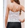image:imageAvidlove Lace Bralette for Women V Neck Camisole Lingerie Spaghetti Strap Tube Slim Tank TopWhite