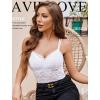 image:imageAvidlove Lace Bralette for Women V Neck Camisole Lingerie Spaghetti Strap Tube Slim Tank TopWhite