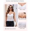image:imageAvidlove Lace Bralette for Women V Neck Camisole Lingerie Spaghetti Strap Tube Slim Tank TopWhite
