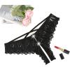 image:imageAvidlove Lace Panties for Women Rhinestone Cheeky Briefs Criss Cross String Hipster UnderwearBlack