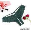image:imageAvidlove Lace Panties for Women Rhinestone Cheeky Briefs Criss Cross String Hipster UnderwearDark Green