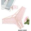 image:imageAvidlove Lace Panties for Women Rhinestone Cheeky Briefs Criss Cross String Hipster UnderwearLight Pink