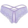 image:imageAvidlove Lace Panties for Women Rhinestone Cheeky Briefs Criss Cross String Hipster UnderwearLilac