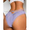 image:imageAvidlove Lace Panties for Women Rhinestone Cheeky Briefs Criss Cross String Hipster UnderwearLilac