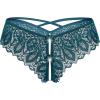 image:imageAvidlove Lace Panties for Women Rhinestone Cheeky Briefs Criss Cross String Hipster UnderwearPeacock Blue