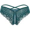 image:imageAvidlove Lace Panties for Women Rhinestone Cheeky Briefs Criss Cross String Hipster UnderwearPeacock Blue
