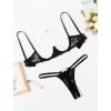 image:imageAvidlove Lingerie Set For Women Lace Bra and Panty Set Sexy Underwire Lingerie SetBlack