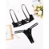 image:imageAvidlove Lingerie Set For Women Lace Bra and Panty Set Sexy Underwire Lingerie SetBlack