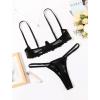 image:imageAvidlove Lingerie Set For Women Lace Bra and Panty Set Sexy Underwire Lingerie SetBlack