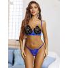 image:imageAvidlove Lingerie Set For Women Lace Bra and Panty Set Sexy Underwire Lingerie SetBlue