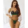 image:imageAvidlove Lingerie Set For Women Lace Bra and Panty Set Sexy Underwire Lingerie SetGreen