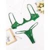 image:imageAvidlove Lingerie Set For Women Lace Bra and Panty Set Sexy Underwire Lingerie SetGreen