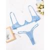 image:imageAvidlove Lingerie Set For Women Lace Bra and Panty Set Sexy Underwire Lingerie SetLight Blue