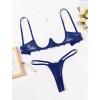 image:imageAvidlove Lingerie Set For Women Lace Bra and Panty Set Sexy Underwire Lingerie SetNavy Blue