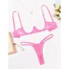 image:imageAvidlove Lingerie Set For Women Lace Bra and Panty Set Sexy Underwire Lingerie SetPeach Pink