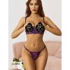image:imageAvidlove Lingerie Set For Women Lace Bra and Panty Set Sexy Underwire Lingerie SetPurple