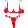 image:imageAvidlove Lingerie Set For Women Lace Bra and Panty Set Sexy Underwire Lingerie SetRed