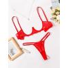 image:imageAvidlove Lingerie Set For Women Lace Bra and Panty Set Sexy Underwire Lingerie SetRed