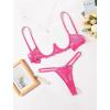 image:imageAvidlove Lingerie Set For Women Lace Bra and Panty Set Sexy Underwire Lingerie SetRose Red