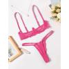 image:imageAvidlove Lingerie Set For Women Lace Bra and Panty Set Sexy Underwire Lingerie SetRose Red