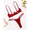 image:imageAvidlove Lingerie Set For Women Lace Bra and Panty Set Sexy Underwire Lingerie SetWine Red