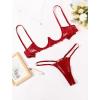 image:imageAvidlove Lingerie Set For Women Lace Bra and Panty Set Sexy Underwire Lingerie SetWine Red