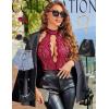 image:imageAvidlove Lingerie for Women Halter Lace Bodysuit V Neck Teddy One Piece Babydoll NightgownBlack Rose Red