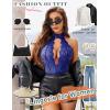 image:imageAvidlove Lingerie for Women Halter Lace Bodysuit V Neck Teddy One Piece Babydoll NightgownNavy Blue