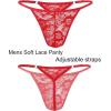 image:imageAvidlove Mens Lace Thong Sexy Low Rise Tback Gstring Comfortable Mens Thong Underwear 14 PackRed