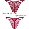 image:imageAvidlove Mens Lace Thong Sexy Low Rise Tback Gstring Comfortable Mens Thong Underwear 14 PackWine Redblack