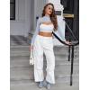 image:imageAvidlove Mesh Crop Tops for Women Mock Neck Long Sleeve Crop Top See Through Shirt Top Sexy ClubwearLight Blue