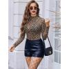 image:imageAvidlove Mesh Top for Women Long Sleeve See Through Shirt Mock Neck Sheer Blouse Clubwear Party XS3XLAn136