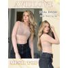 image:imageAvidlove Mesh Top for Women Long Sleeve See Through Shirt Mock Neck Sheer Blouse Clubwear Party XS3XLLight Tan