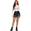 image:imageAvidlove Mesh Top for Women Long Sleeve See Through Shirt Mock Neck Sheer Blouse Clubwear Party XS3XLZwhiterhinestone 