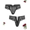 image:imageAvidlove Panties for Women Lace Thongs Cross Back Tanga Sexy Cheeky Low Waist Bikinis UnderwearBlack