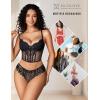 image:imageAvidlove Panties for Women Lace Thongs Cross Back Tanga Sexy Cheeky Low Waist Bikinis UnderwearBlack
