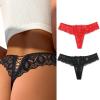 image:imageAvidlove Panties for Women Lace Thongs Cross Back Tanga Sexy Cheeky Low Waist Bikinis UnderwearBlackred
