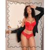 image:imageAvidlove Panties for Women Lace Thongs Cross Back Tanga Sexy Cheeky Low Waist Bikinis UnderwearBlackred