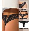 image:imageAvidlove Panties for Women Lace Thongs Cross Back Tanga Sexy Cheeky Low Waist Bikinis UnderwearBlackwhite