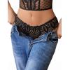 image:imageAvidlove Panties for Women Lace Thongs Cross Back Tanga Sexy Cheeky Low Waist Bikinis UnderwearBlackwhite