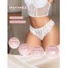 image:imageAvidlove Panties for Women Lace Thongs Cross Back Tanga Sexy Cheeky Low Waist Bikinis UnderwearBlackwhitenavy Bluered