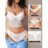 image:imageAvidlove Panties for Women Lace Thongs Cross Back Tanga Sexy Cheeky Low Waist Bikinis UnderwearBlackwhitepink