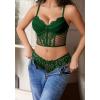 image:imageAvidlove Panties for Women Lace Thongs Cross Back Tanga Sexy Cheeky Low Waist Bikinis UnderwearGreen